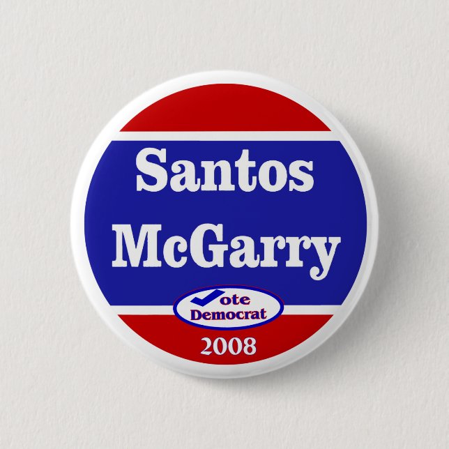 Santos McGarry in 2008 6 Cm Round Badge (Front)