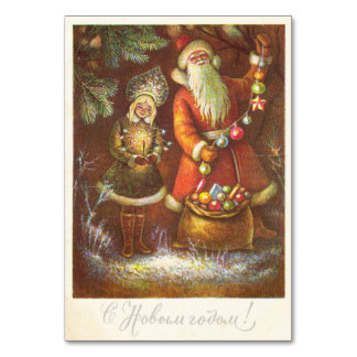 Sants Claus with Snowmaden Table Number