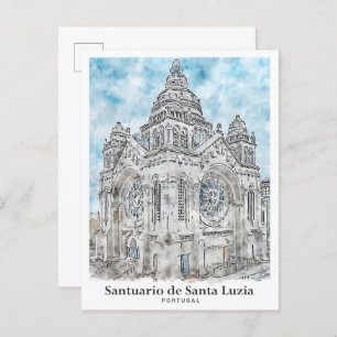 Santuario de Santa Luzia Portugal Travel Postcard