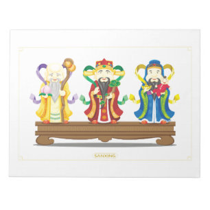 Sanxing Chinese Gods Notepad