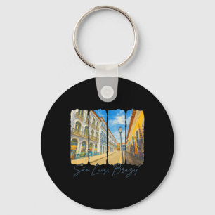 Sao Luis Brazil Traveling Trip Brushstroke Sao Lui Key Ring