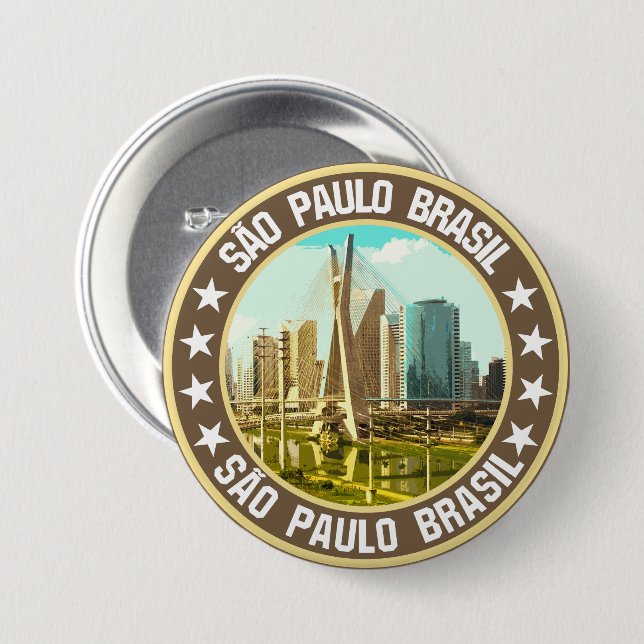 São Paulo                                          7.5 Cm Round Badge (Front & Back)