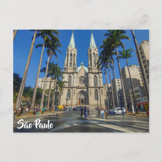São Paulo, Brazil, Cathedral Postcard