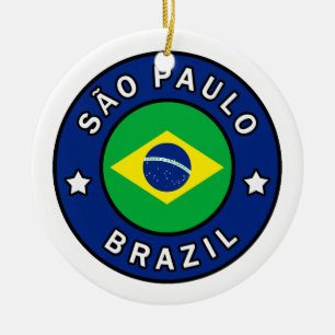 São Paulo Brazil Ceramic Tree Decoration