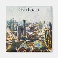 Sao Paulo Brazil Cityscape Painting 
