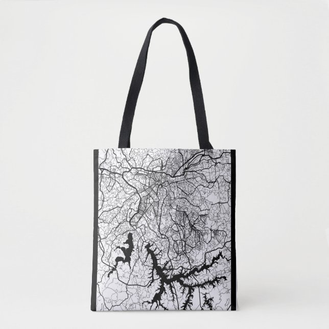 São Paulo Brazil Map Tote Bag (Front)