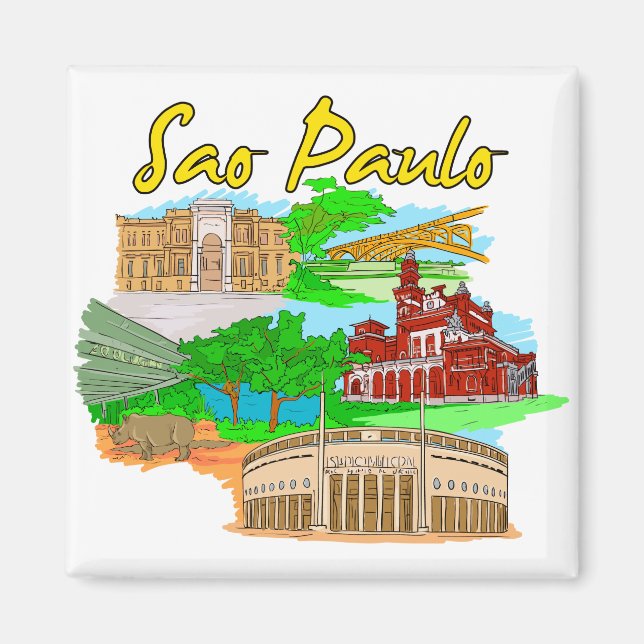 Sao Paulo - Brazil.png Magnet (Front)