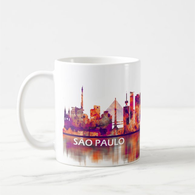 Sao Paulo Brazil Skyline Coffee Mug (Left)