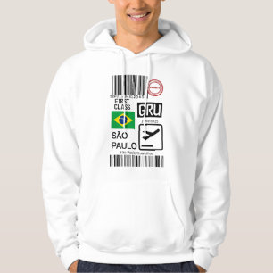 Sao Paulo Brazil travel ticket Hoodie