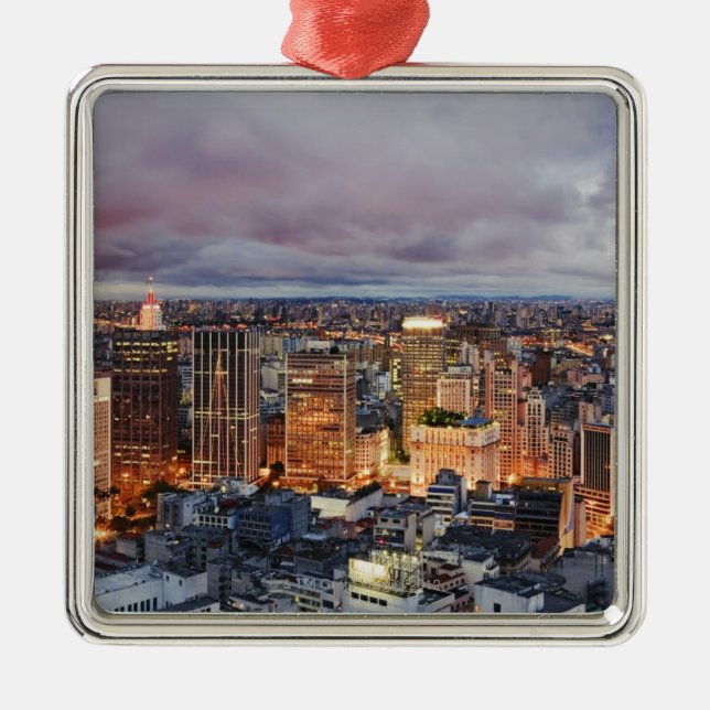 Sao Paulo Cityscape Metal Tree Decoration (Front)