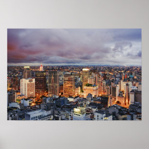 Sao Paulo Cityscape Poster