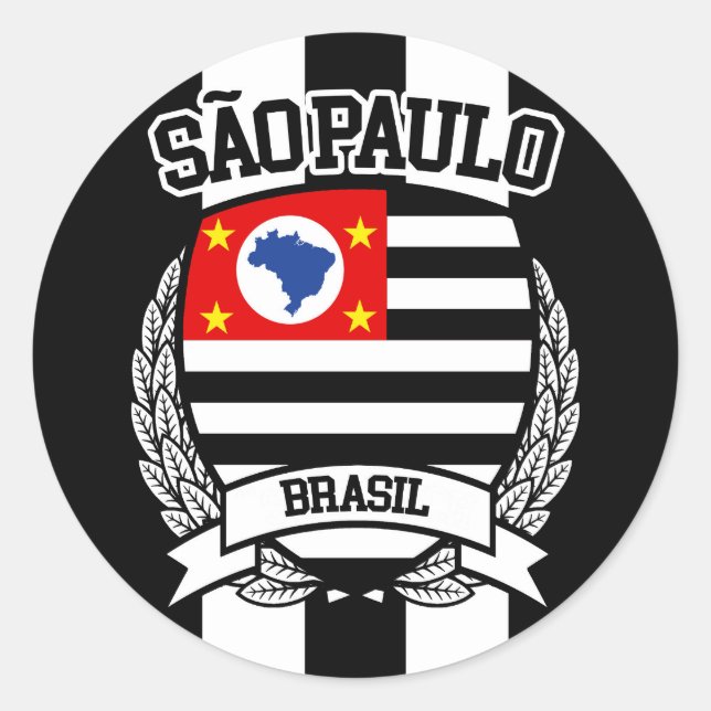 São Paulo Classic Round Sticker (Front)