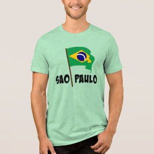 Sao Paulo, Flag of Brazil, Tri-Blend Shirt