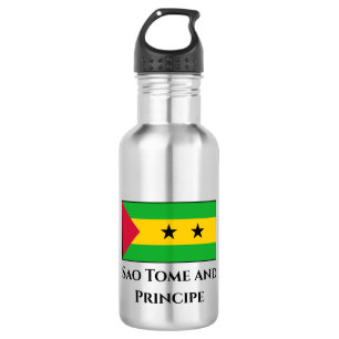 Sao Tome and Principe Flag 532 Ml Water Bottle