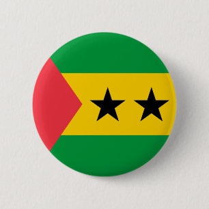 Sao Tome and Principe Flag 6 Cm Round Badge