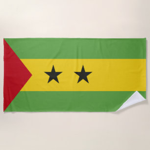 Sao Tome and Principe flag Beach Towel