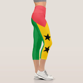 Sao Tome and Principe Flag Capri Leggings