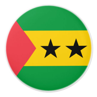 Sao Tome and Principe Flag Ceramic Knob