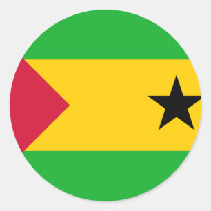 Sao Tome and Principe Flag Classic Round Sticker