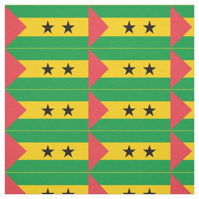 Sao Tome and Principe Flag Fabric (Swatch)