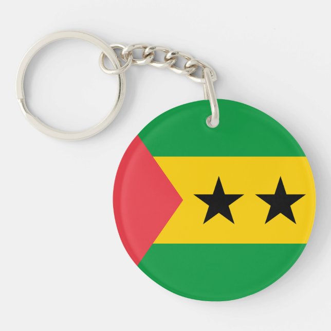 Sao Tome and Principe Flag Key Ring (Front)