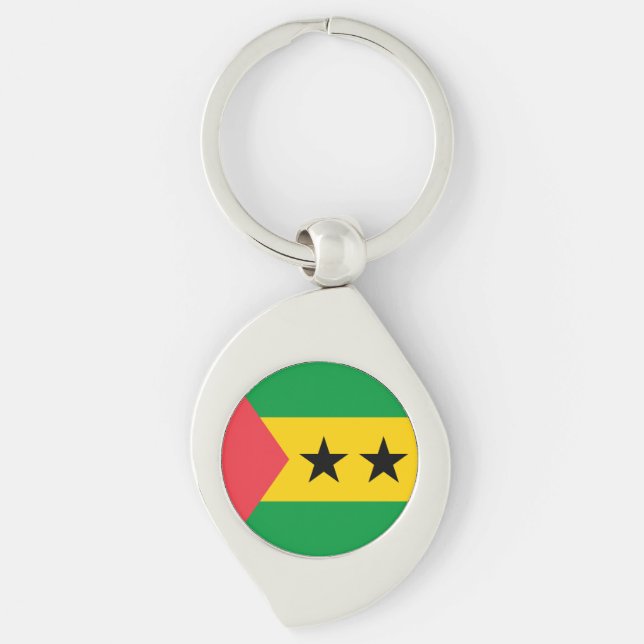 Sao Tome and Principe Flag Key Ring (Front)