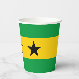 Sao Tome and Principe Flag Paper Cups