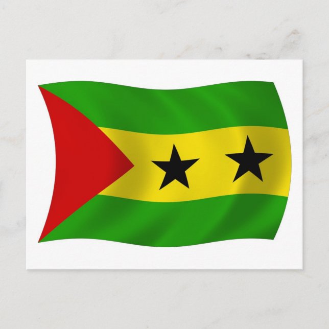 Sao Tome and Principe Flag Postcard (Front)