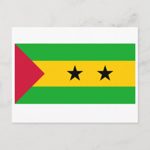 Sao Tome and Principe Flag Postcard