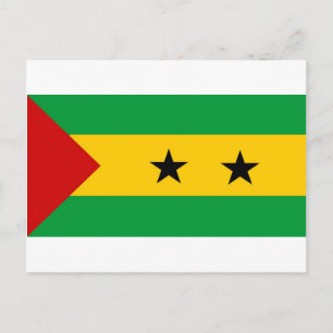 Sao Tome and Principe flag Postcard