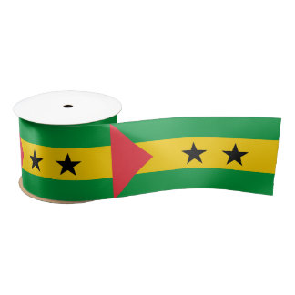 Sao Tome and Principe Flag Satin Ribbon