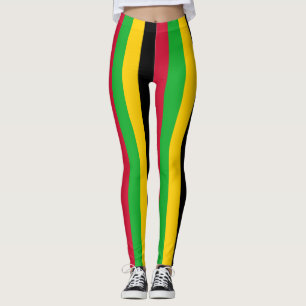 Sao Tome and Principe National Flag Colours Leggings