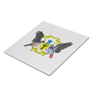 São Tomé e Príncipe coat of arms Tile