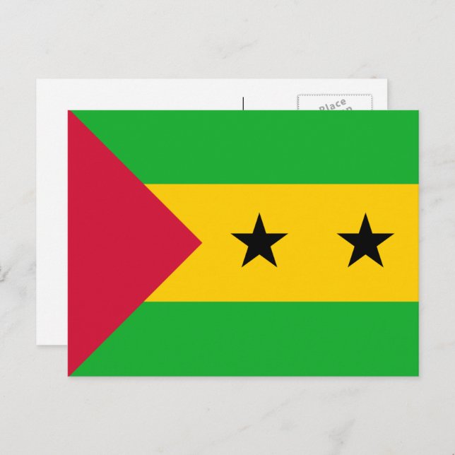 São Toméan Flag, Flag of São Tomé and Príncipe Postcard (Front/Back)