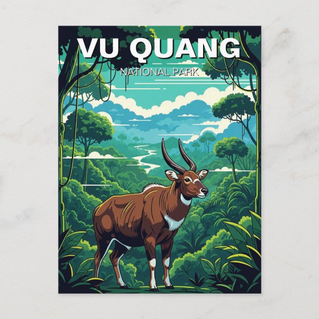 Saola in Vu Quang National Park Vietnam Travel Postcard (Front)