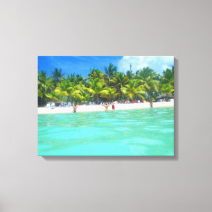 SAONA BEACH ON CANVAS     20 "x 16" Print