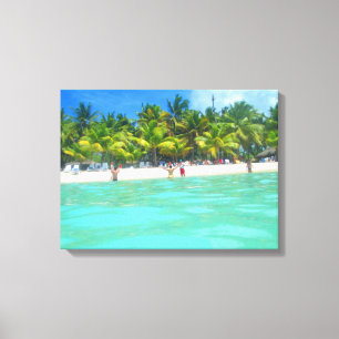 SAONA BEACH ON CANVAS     20 "x 16" Print
