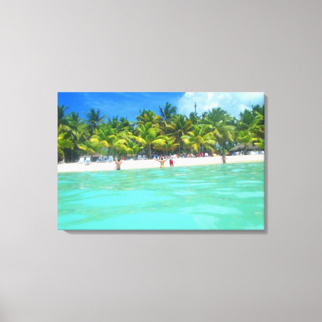 SAONA BEACH ON CANVAS     20 "x 16" Print (Front)