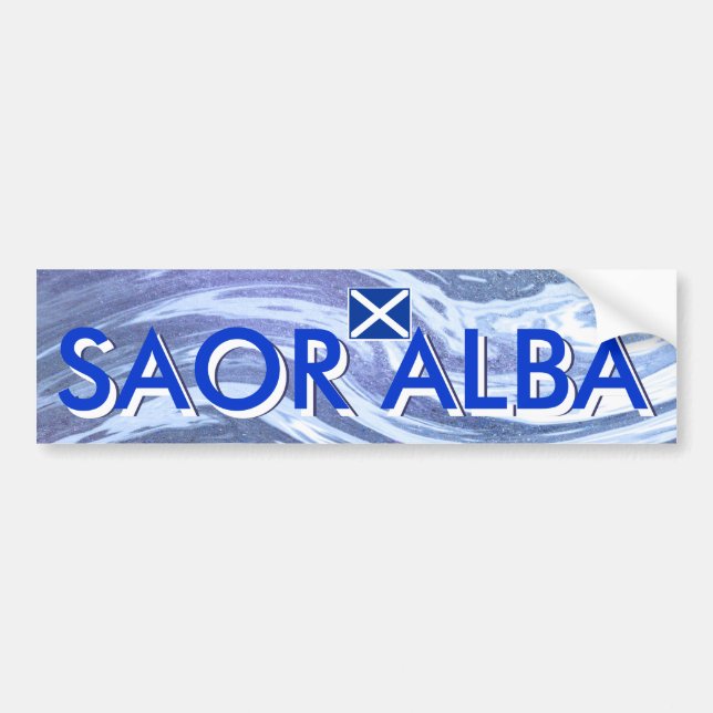 Saor Alba Free Scotland Ocean Bumper Sticker (Front)