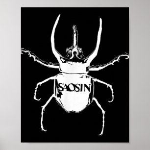 Saosin Vintage Dung Beetle Mens Womens St Patrick Poster