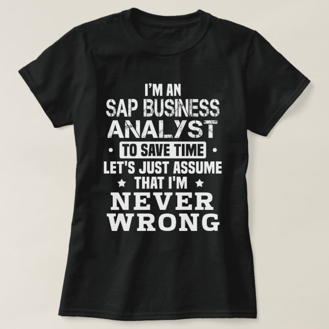 SAP Business Analyst T-Shirt (Design Front)