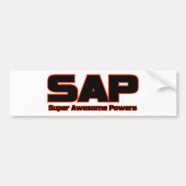 SAP - Super Awesome Powers Bumper Sticker (Front)