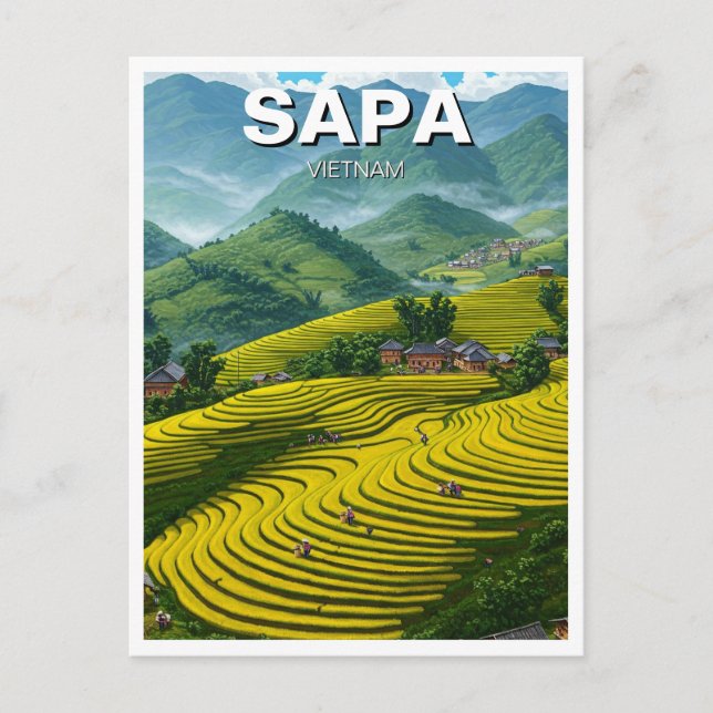 Sapa Vietnam Travel Postcard (Front)