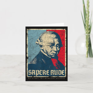 Sapere Aude Immanuel Kant Transcendental Philosoph Card