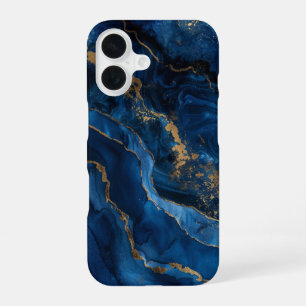 Saphir Velours Luxury Deep Sapphire Blue iPhone 16 Case