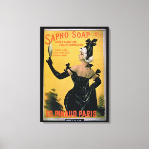 'Sapho Soap - Gives a Clear and Healthy Complexion Canvas Print