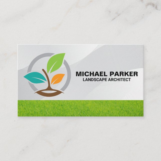 Sapling Plant | Gardener | Landscaper  Business Card (Front)