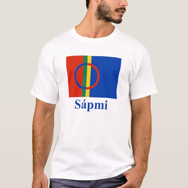 Sapmi Flag with Name in Saami T-Shirt (Front)