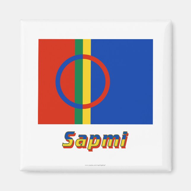 Sapmi Flag with Name Magnet (Front)
