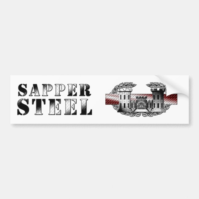 SAPPER STEEL BUMPER STICKER (Front)